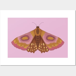 Gold and Purple Boho Moth Posters and Art